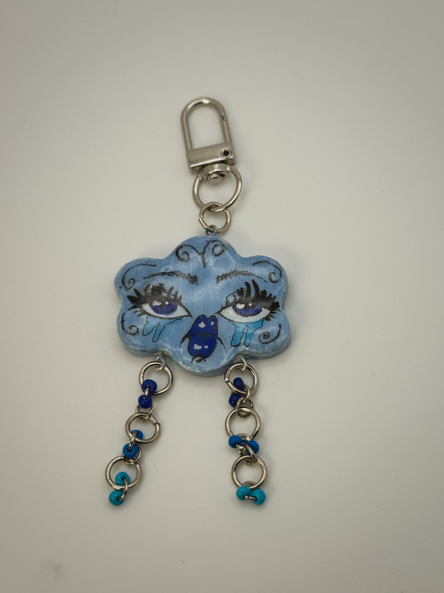 Sad Girl Club Bag Charm | Handmade Polymer Clay Key Chain