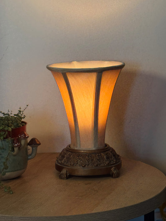 Vintage Ornate Accent Table Lamp – Claw Feet Base – Romantic Gothic Style