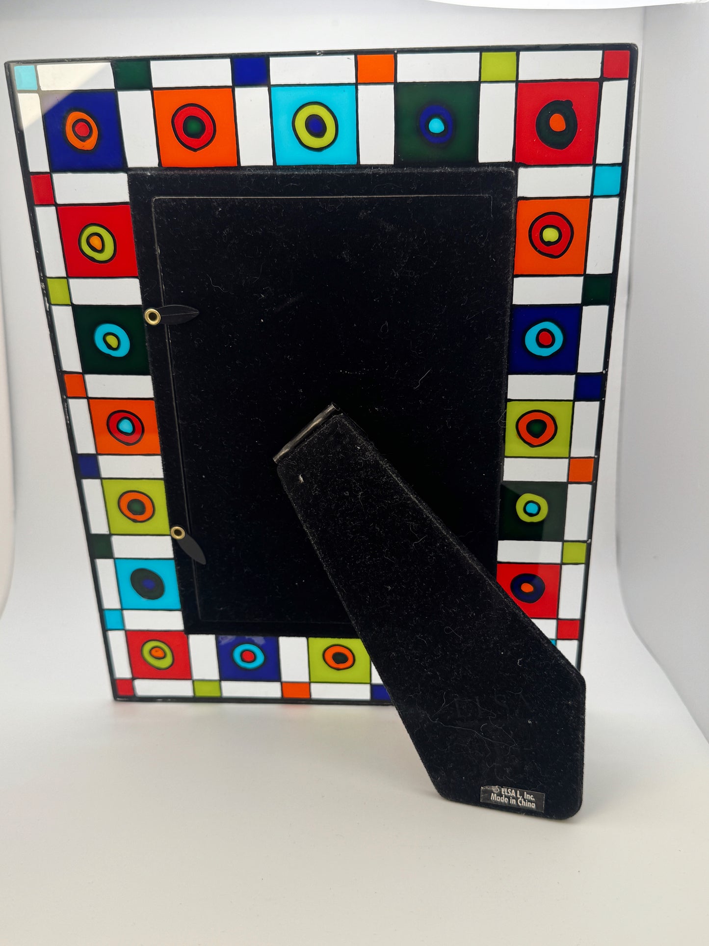 Vintage Stained Glass Picture Frame with “Olive You So Much” Art Print – 9” x 7”