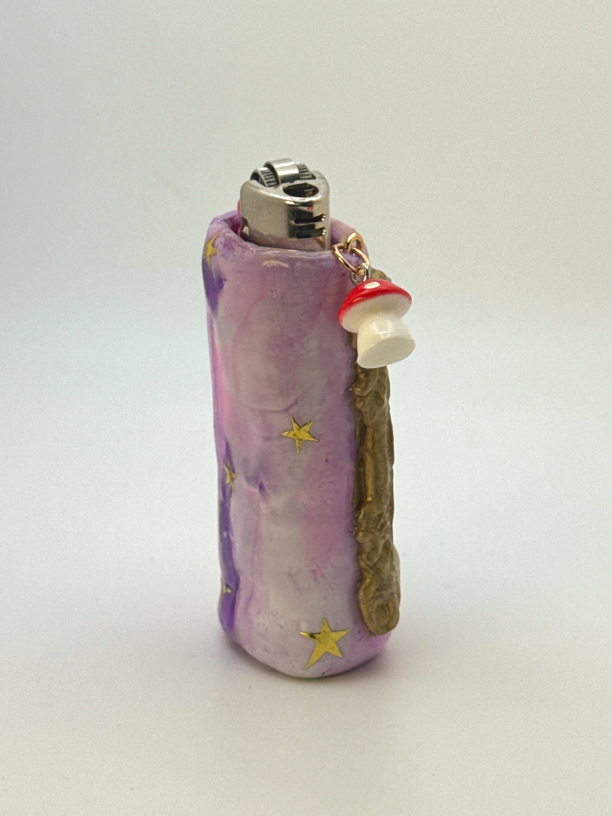 Vintage Frame Rip It Frog Case with charm| Fits Standard Bic | Handmade Polymer Clay Art