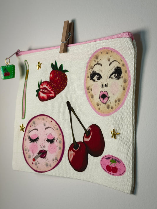 Stoner Girl Hand-Pressed Bag | 8 x 6 Natural Cotton | Luxe