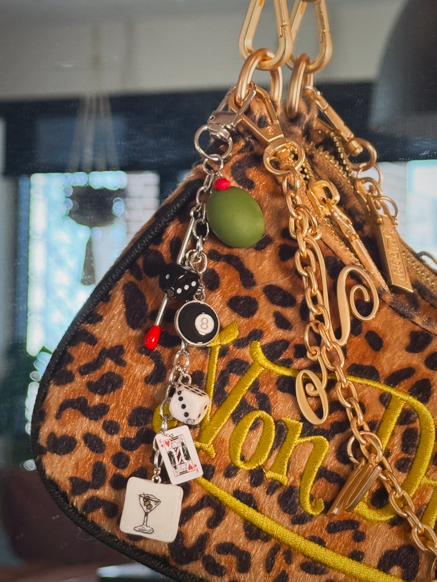 Girls Night Out Keychain – Handmade Polymer Clay Bag Charm