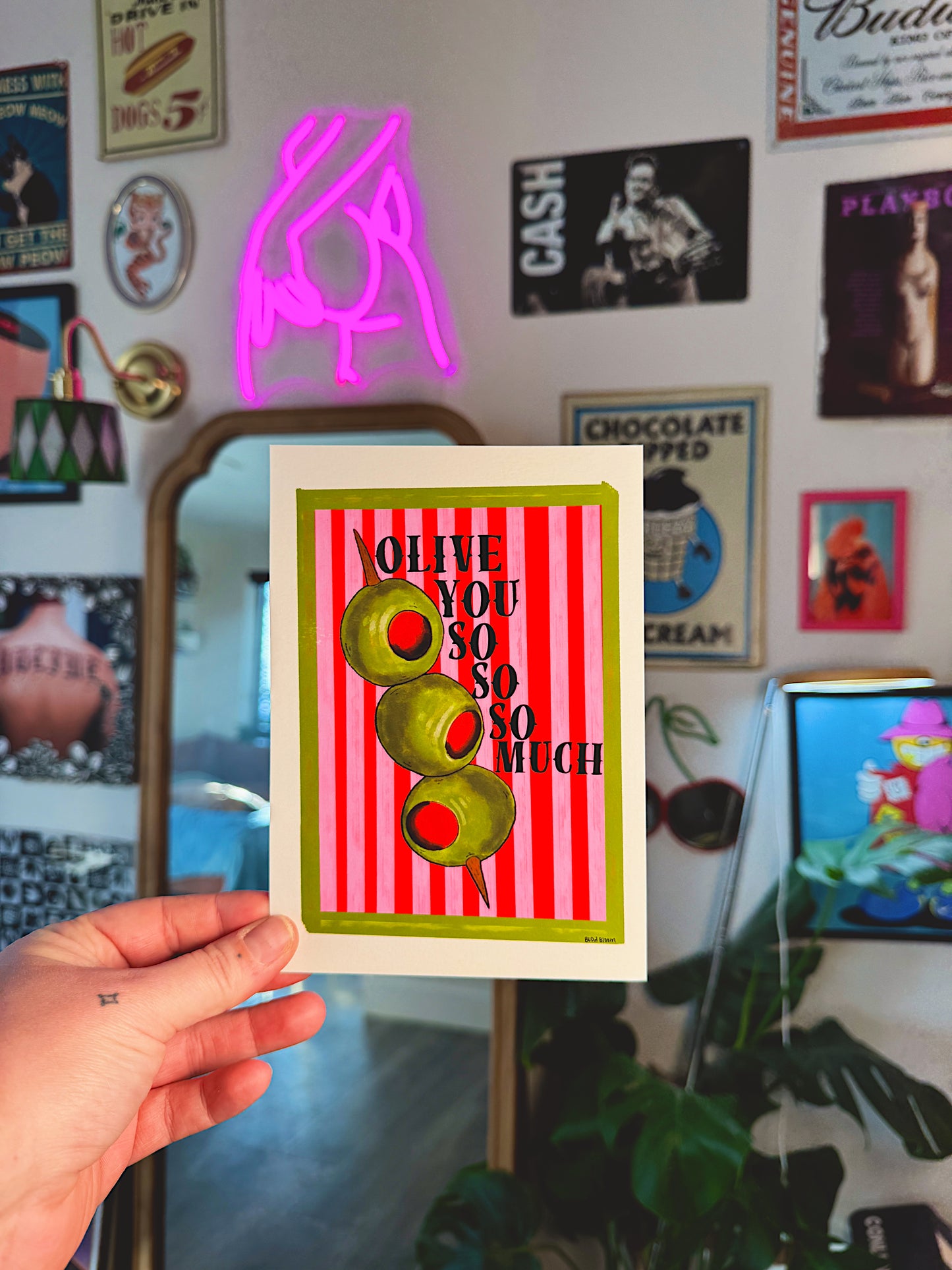 ”Olive You So So So Much” – FRAMED 5x7 Art Print