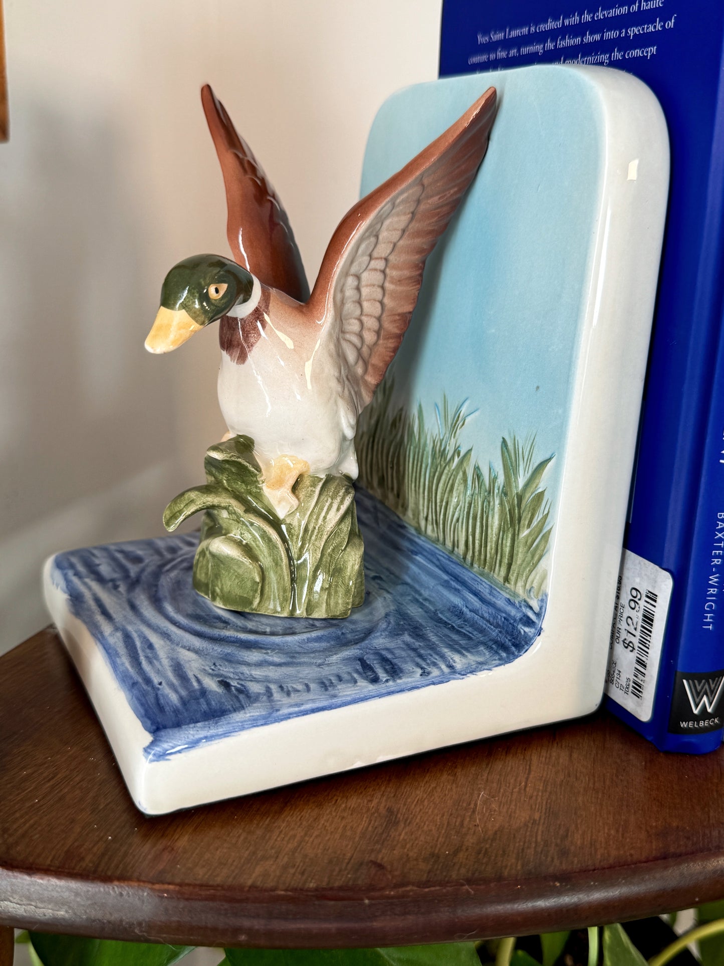 Vintage Mallard Duck Ceramic Bookends – Made in Taiwan