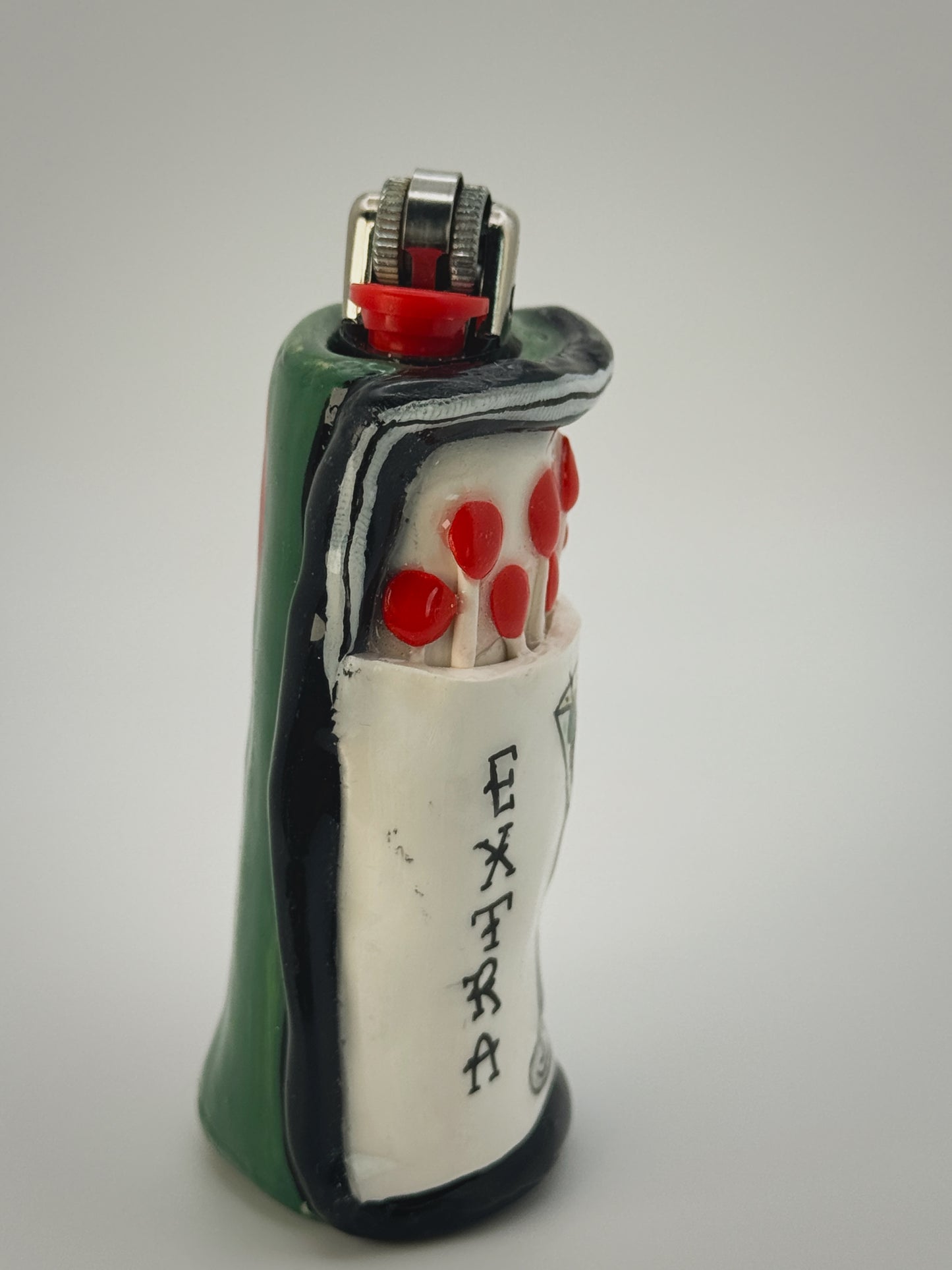 Extra Dirty Matchbox Lighter Case| Fits Standard Bic | Handmade Polymer Clay Art