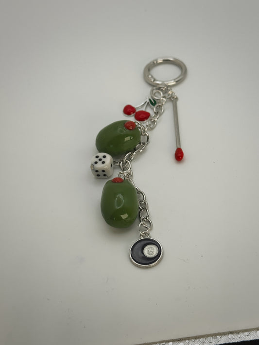 Girls Night Out Keychain – Handmade Polymer Clay Bag Charm