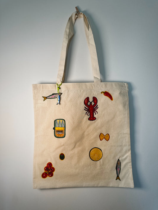Euro Summer Hand-Pressed Tote Bag | 15x16 Natural Cotton — Luxe