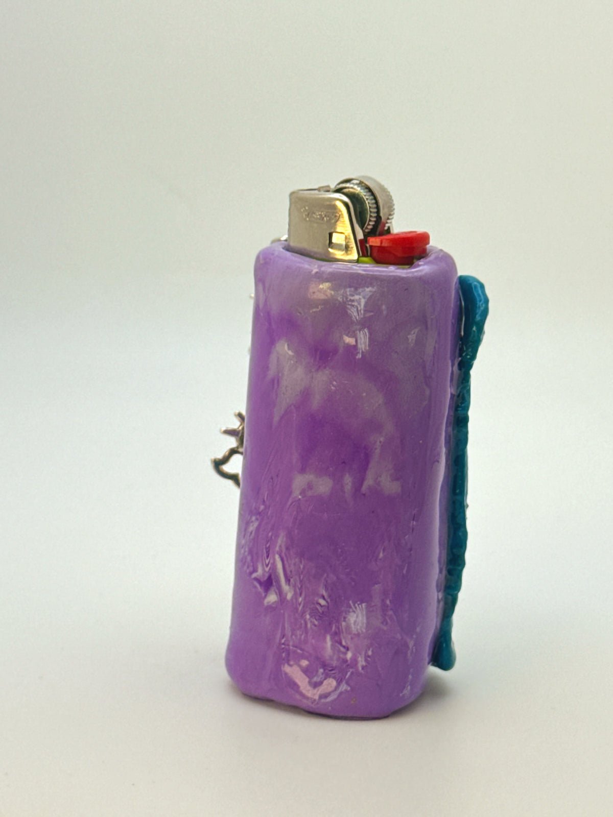 Vintage Frame Head in the Clouds Smoking Duck Case with charm| Fits Standard Bic | Handmade Polymer Clay Art