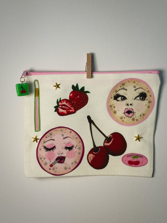 Stoner Girl Hand-Pressed Bag | 8 x 6 Natural Cotton | Luxe