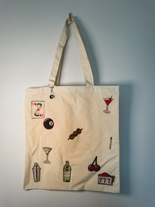 Girls Night Out Hand-Pressed Tote Bag | 15x16 Natural Cotton — Luxe