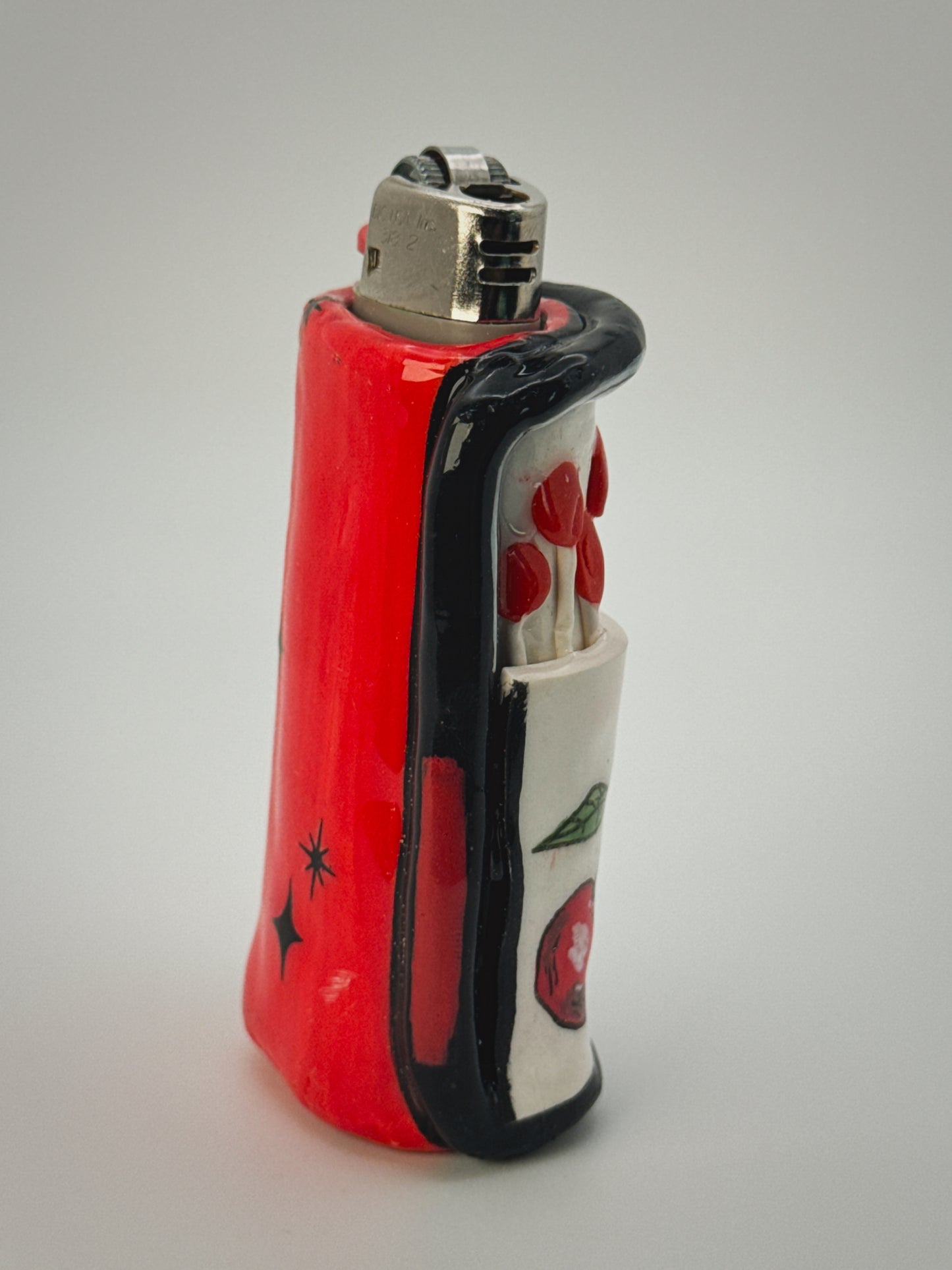 Perfect Match Matchbox Lighter Case| Fits Standard Bic | Handmade Polymer Clay Art