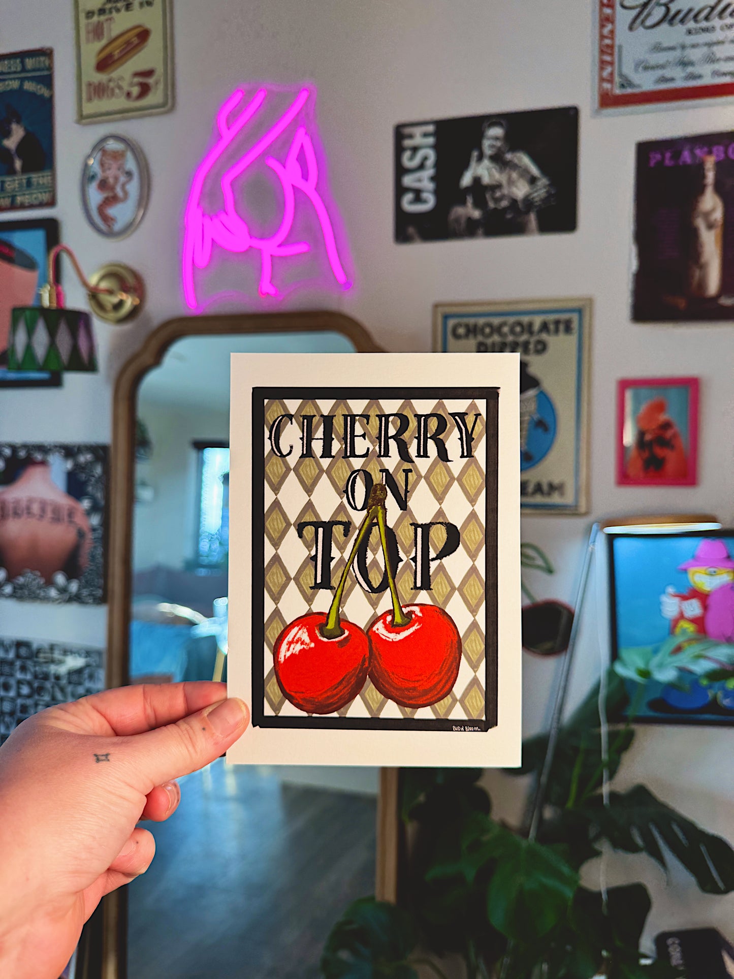Cherry on Top Print – 5×7 Art Print (Unframed)