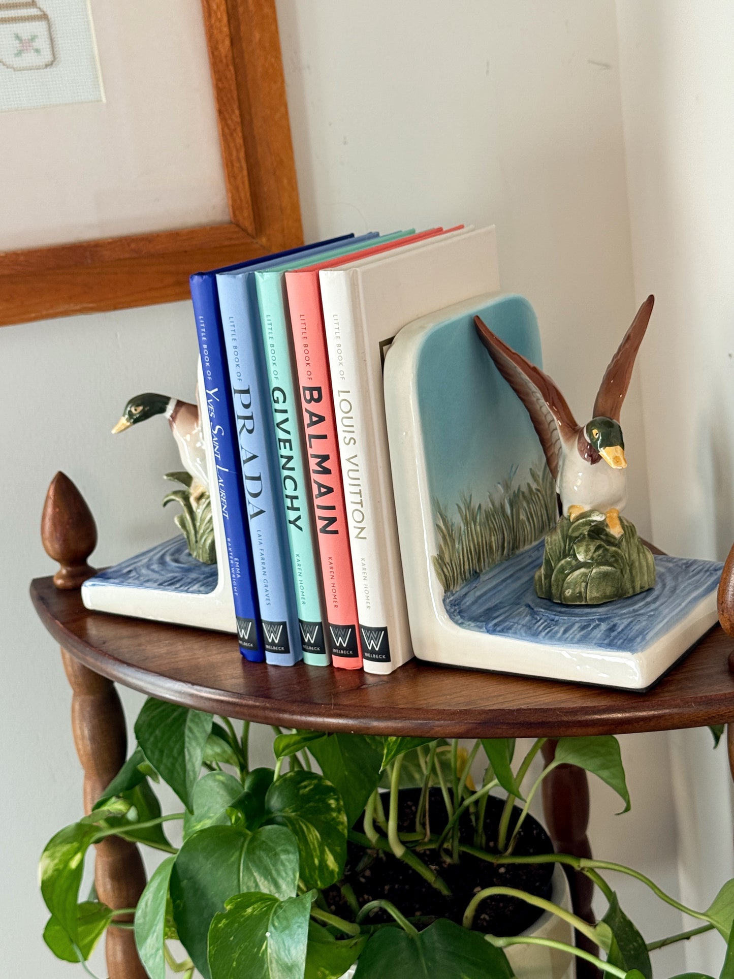 Vintage Mallard Duck Ceramic Bookends – Made in Taiwan