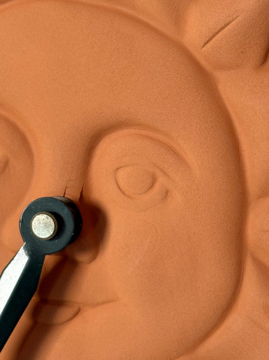 Vintage Natural Wonders Celestial Sun Wall Thermometer – Terracotta Style – Working