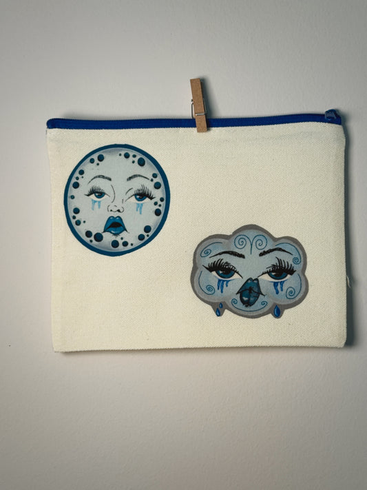 Sad Girl Club Hand-Pressed Bag | 8 x 6 Natural Cotton