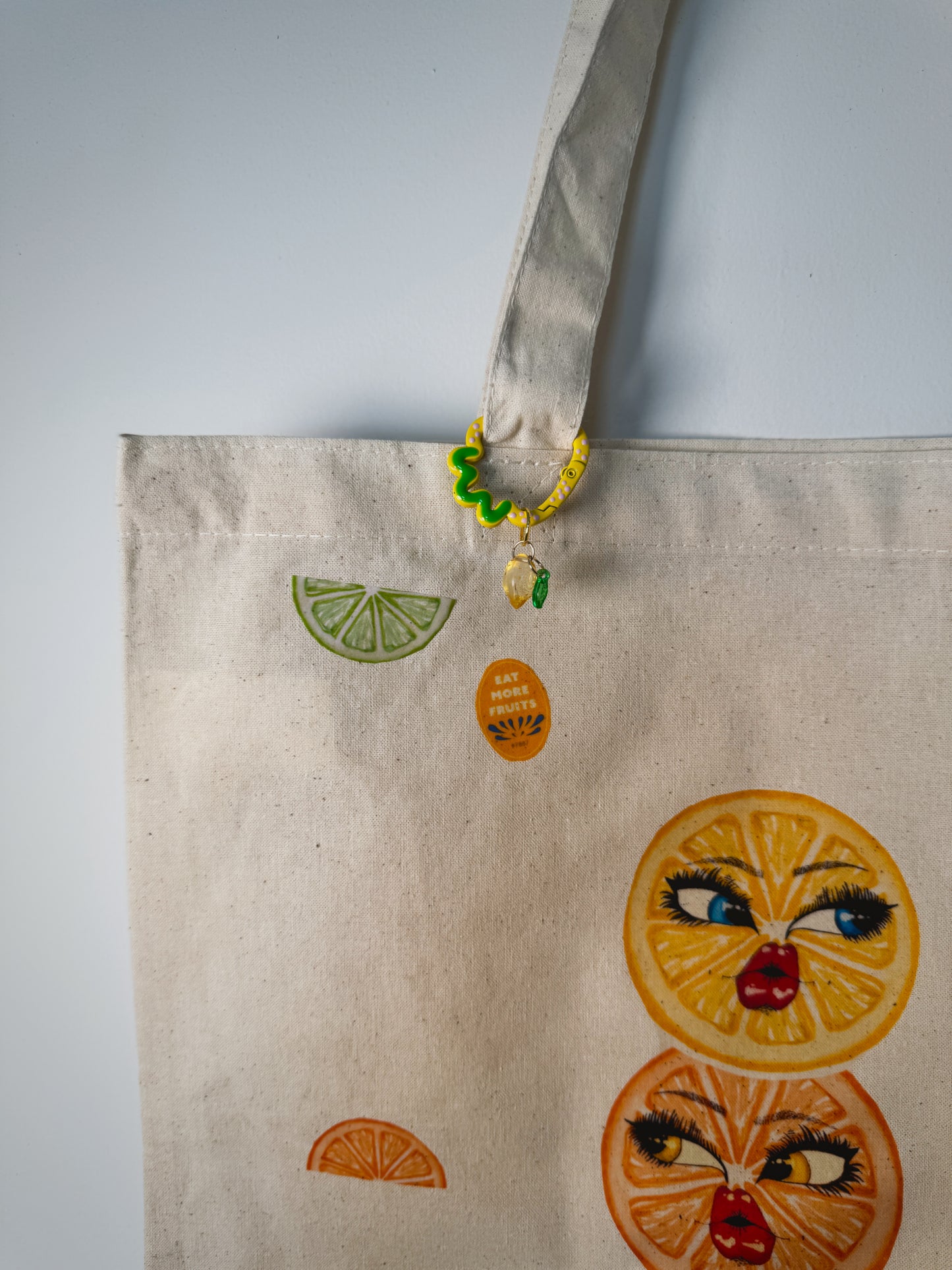 Citrus Sisters Hand-Pressed Tote Bag | 15x16 Natural Cotton — Luxe