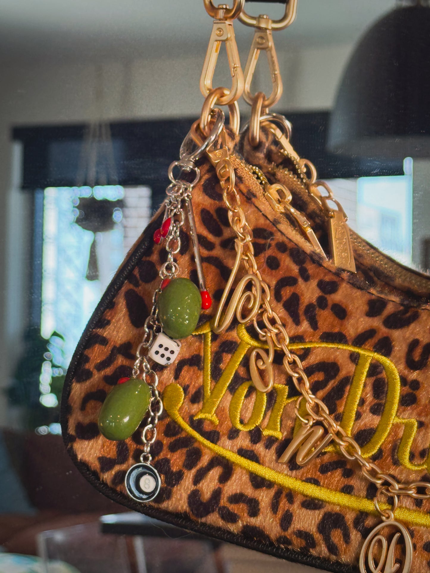 Girls Night Out Keychain – Handmade Polymer Clay Bag Charm