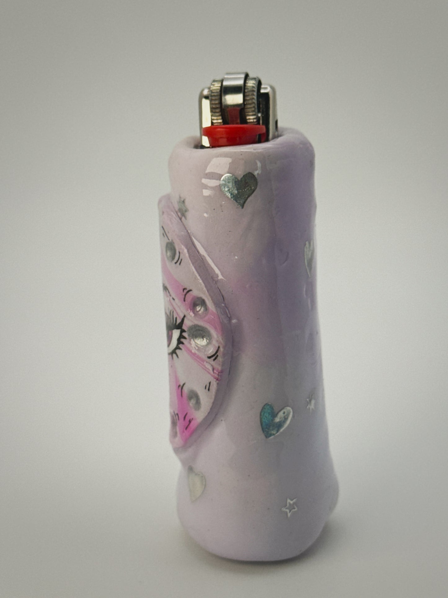 Sassy Moon Lighter Case| Fits Standard Bic | Handmade Polymer Clay Art
