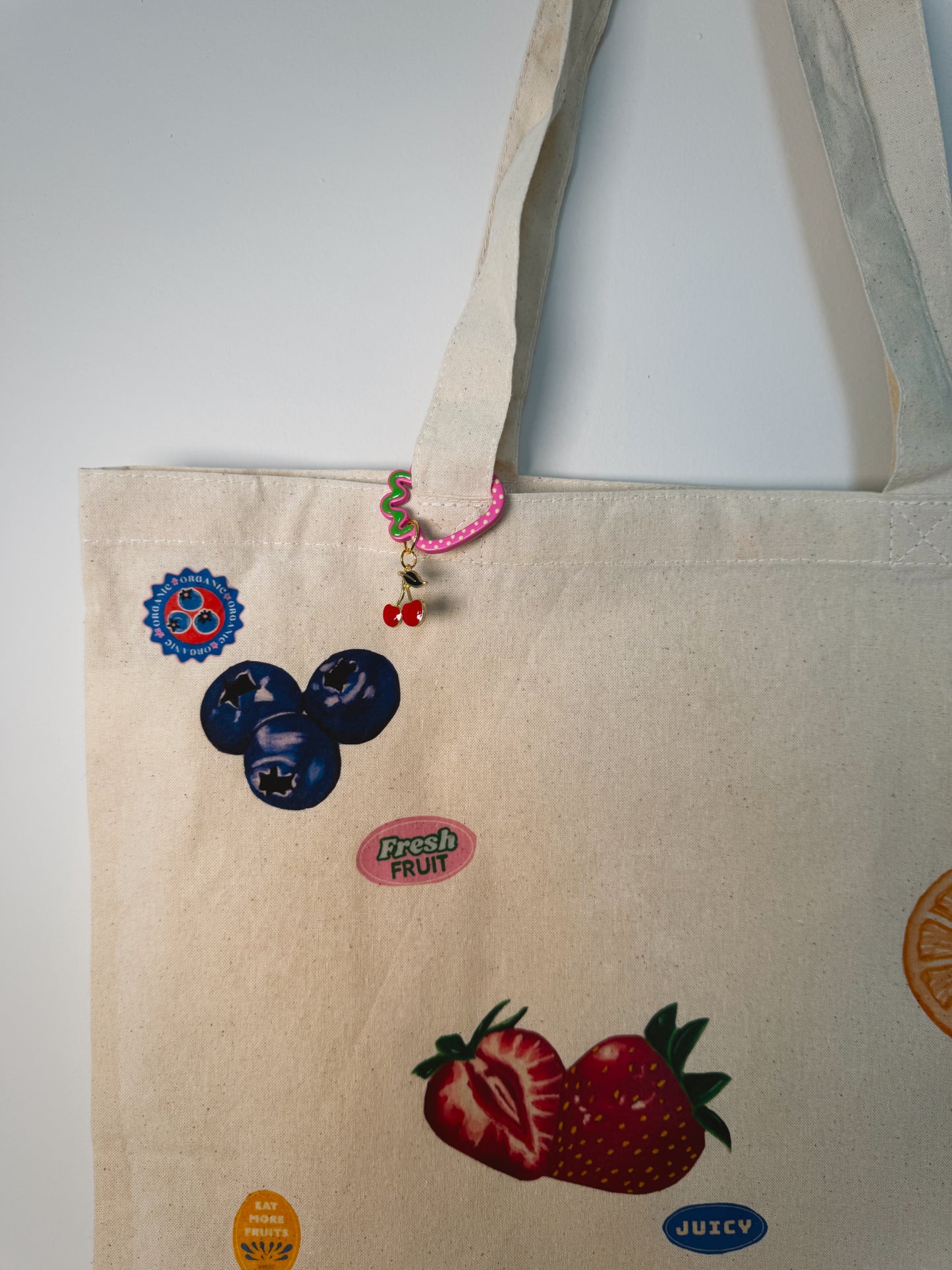 Fresh Fruit Hand-Pressed Tote Bag | 15x16 Natural Cotton — Luxe