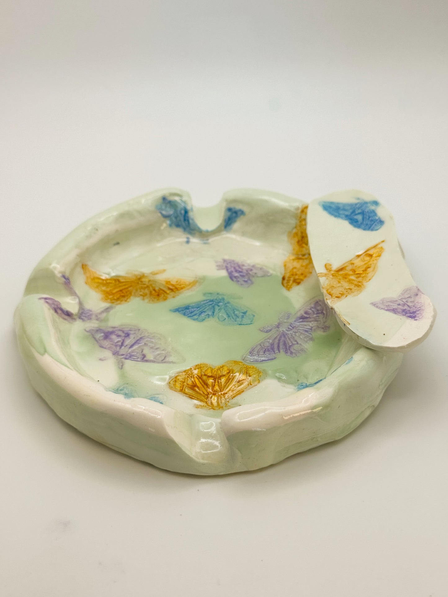Butterfly Ashtray w/ Joint Holder | Whimsical Bug Ashtray | Handmade