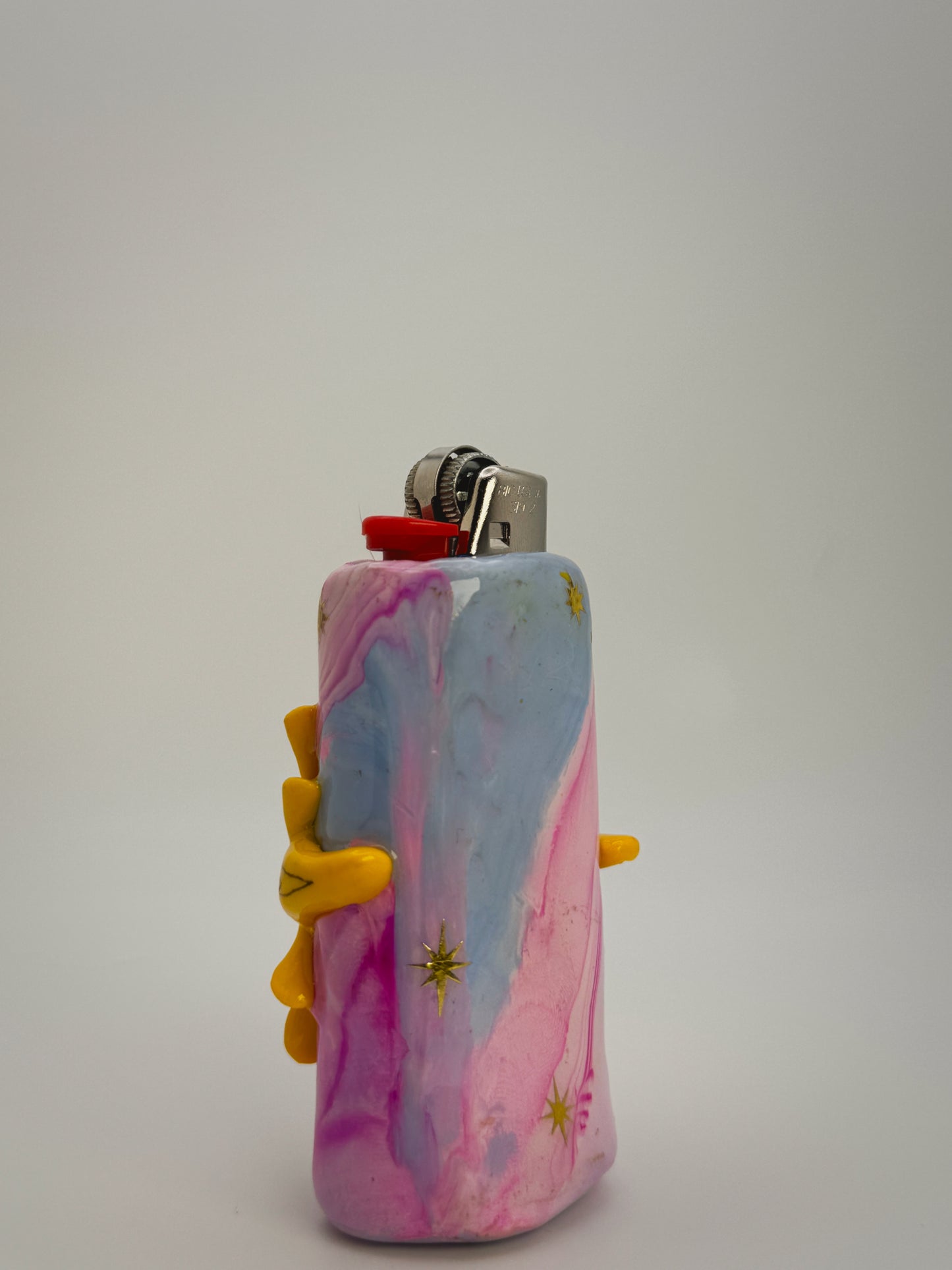 Whimsy Sunny Girl Lighter Case| Fits Standard Bic | Handmade Polymer Clay Art