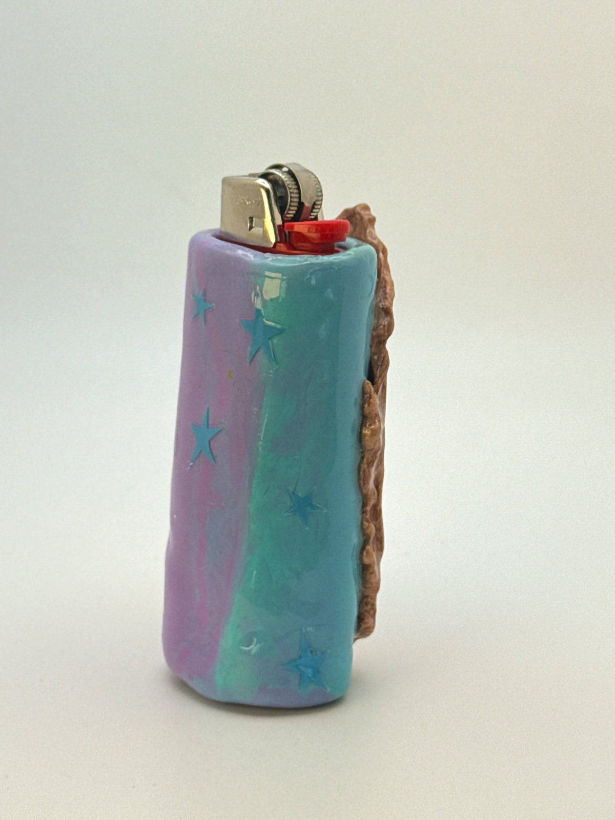 Vintage Frame Head in the Clouds Smoking Duck Case with charm| Fits Standard Bic | Handmade Polymer Clay Art
