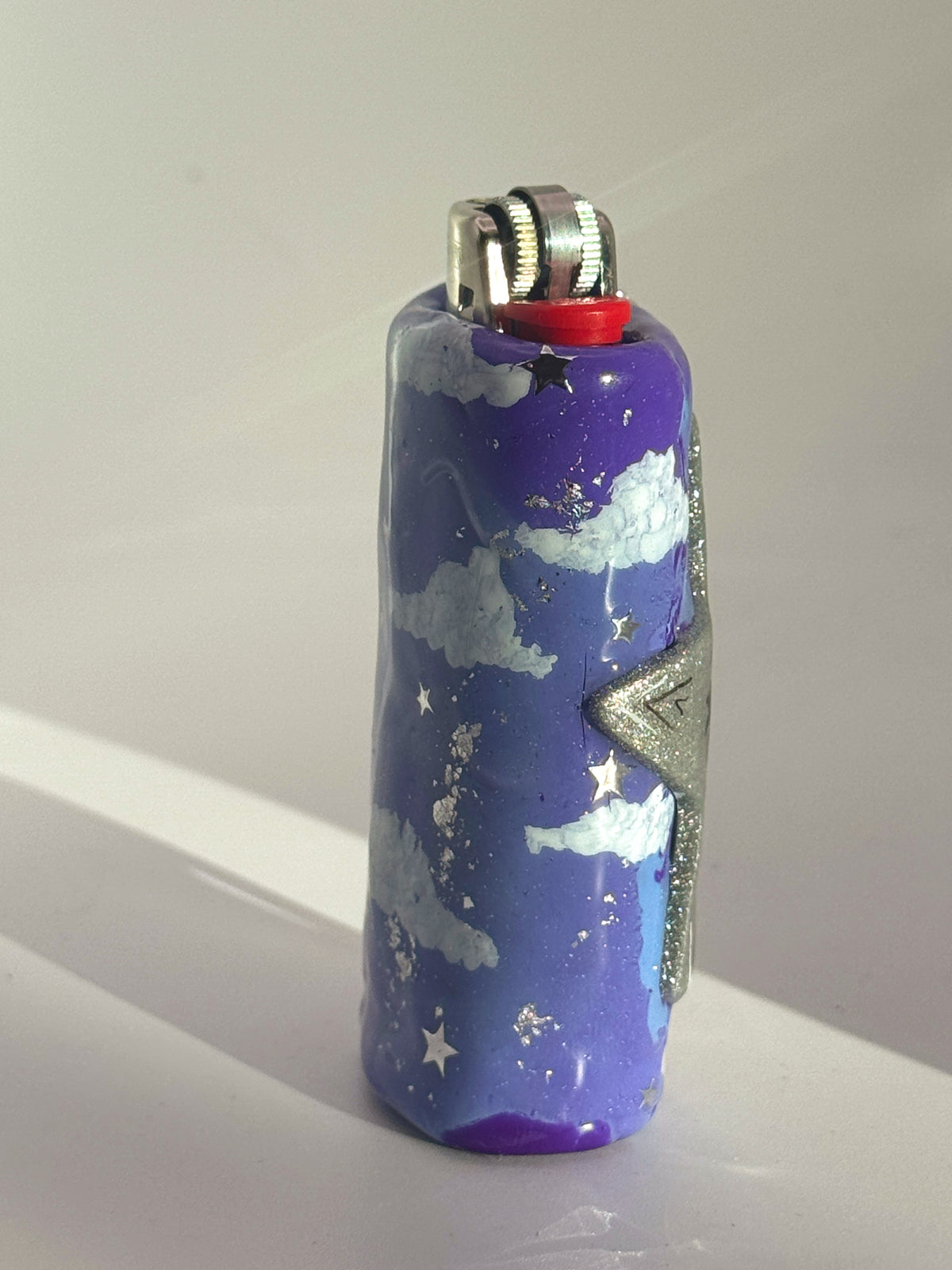 Galactic Star Princess Case with charm| Fits Standard Bic | Handmade Polymer Clay Art