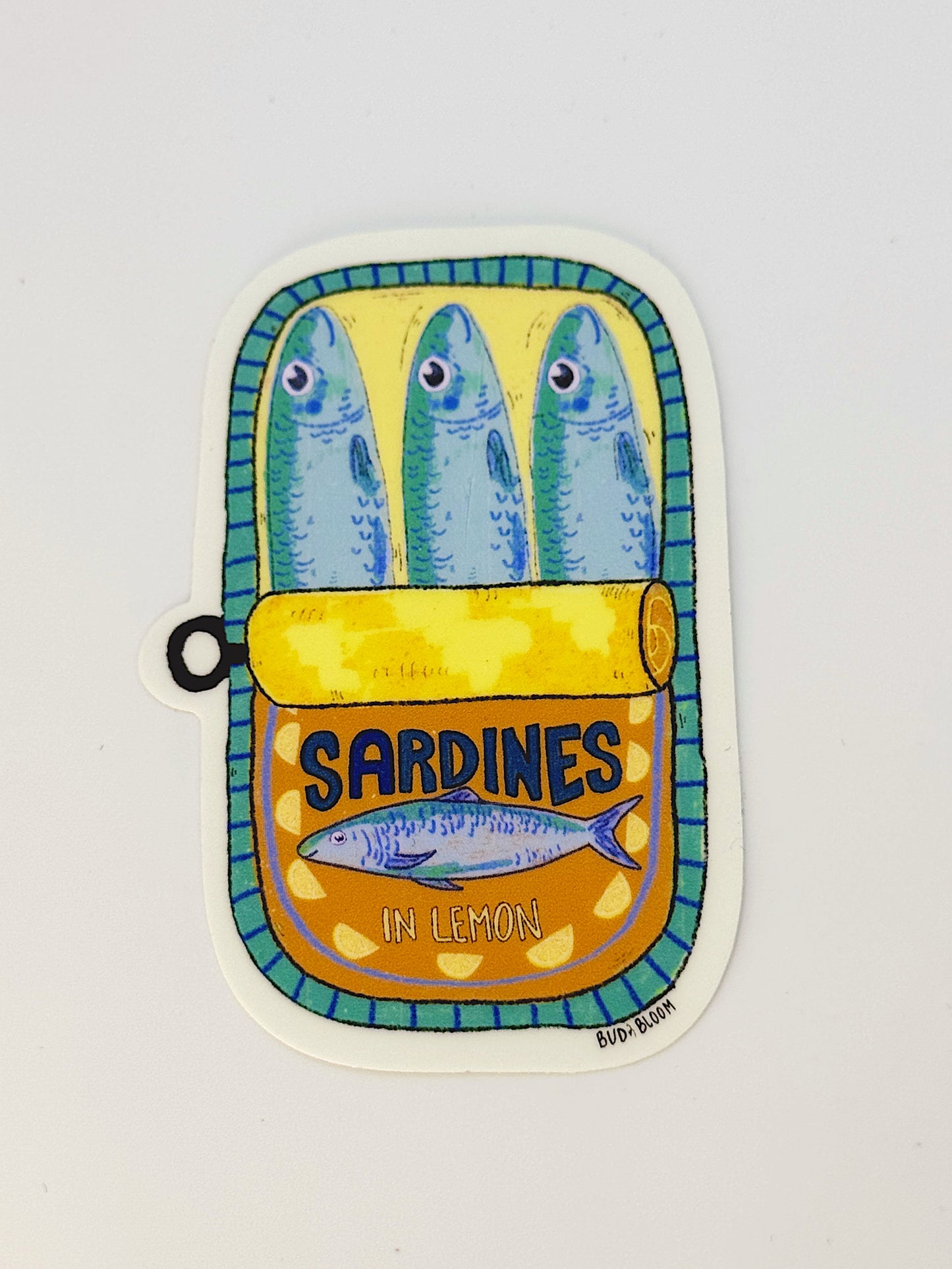Sardines in Lemon Vinyl Sticker – Whimsical Tinned Fish Art