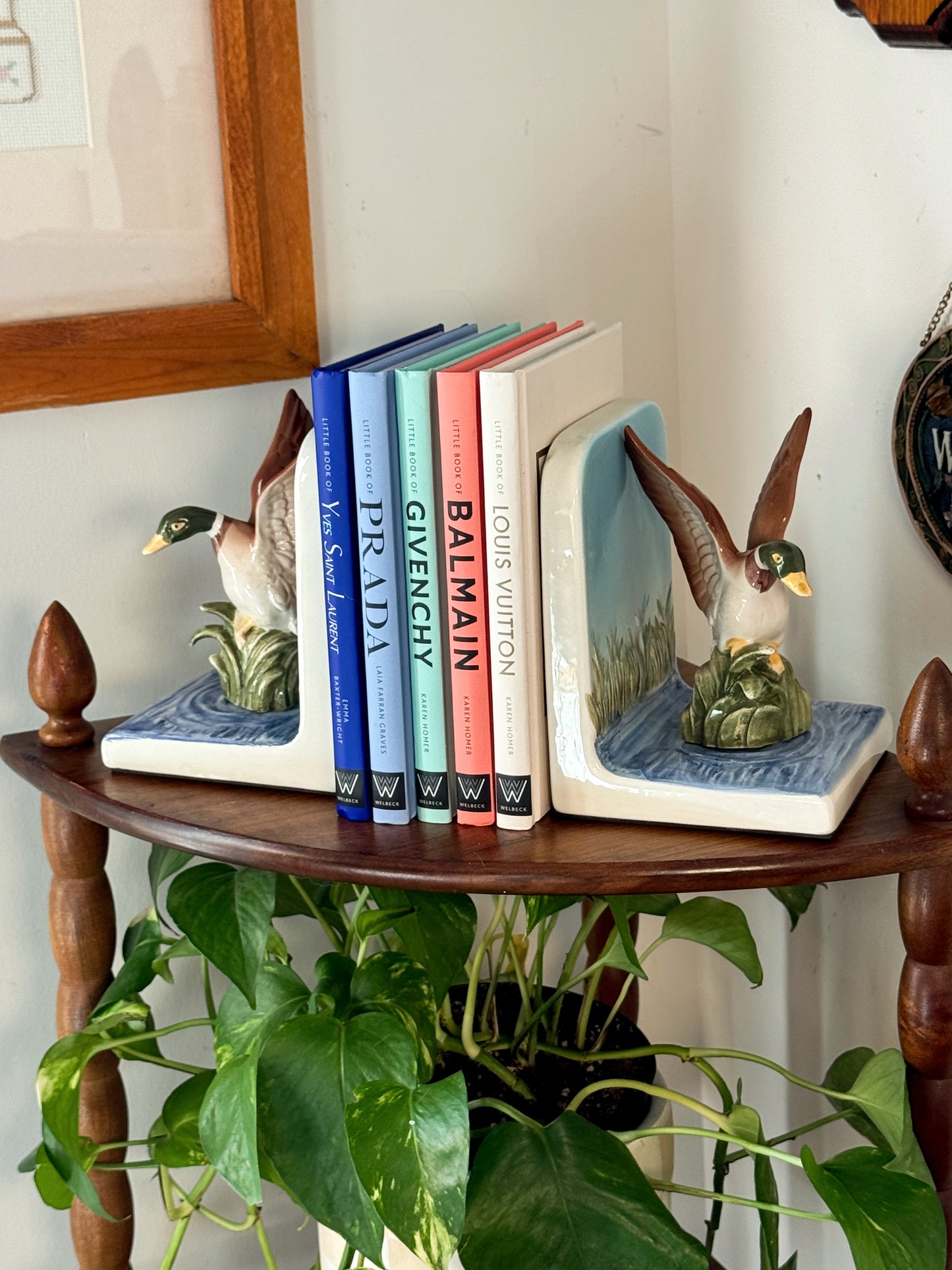 Vintage Mallard Duck Ceramic Bookends – Made in Taiwan