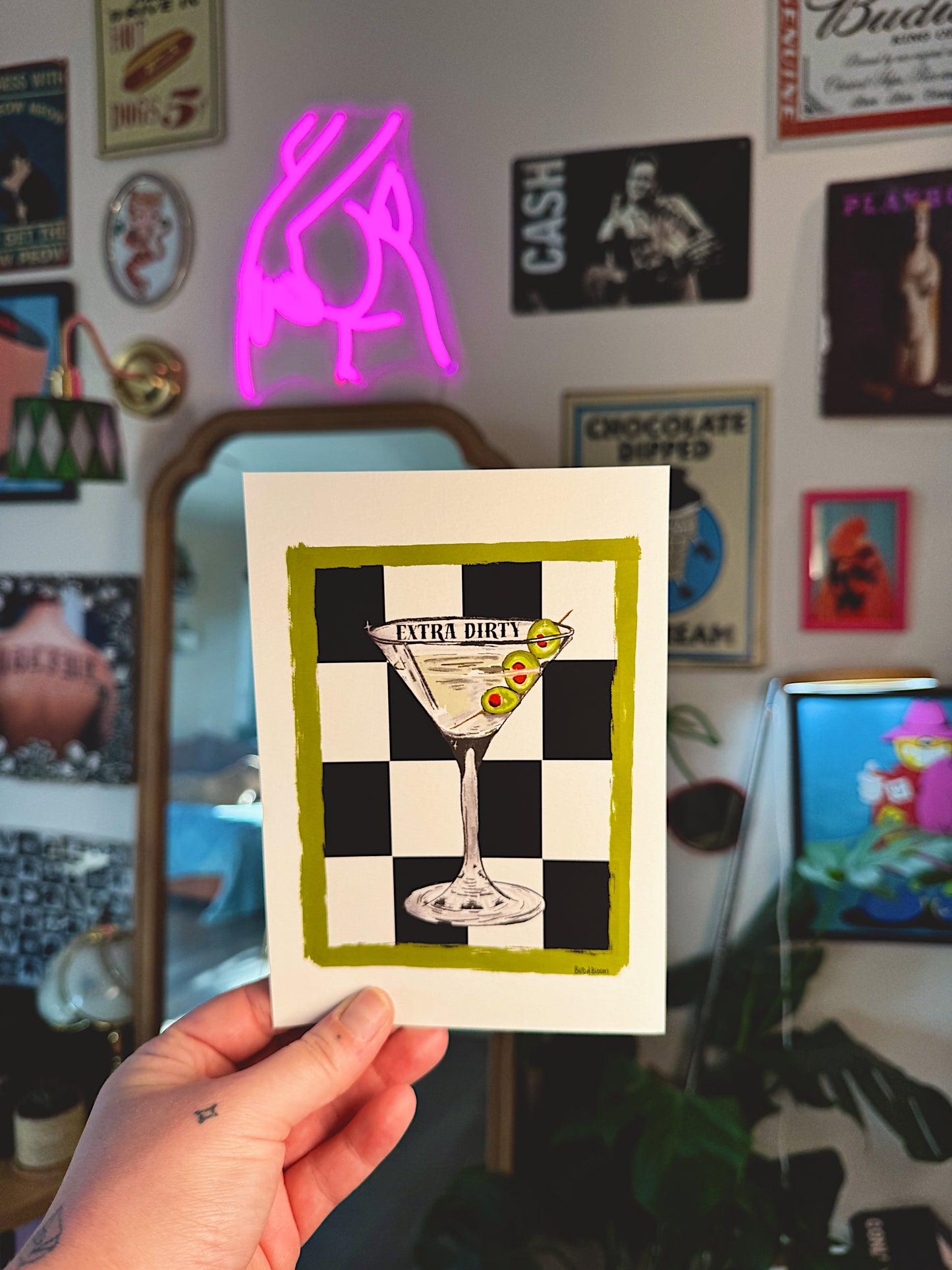 Extra Dirty Martini Print – 5x7 Art Print (Unframed)