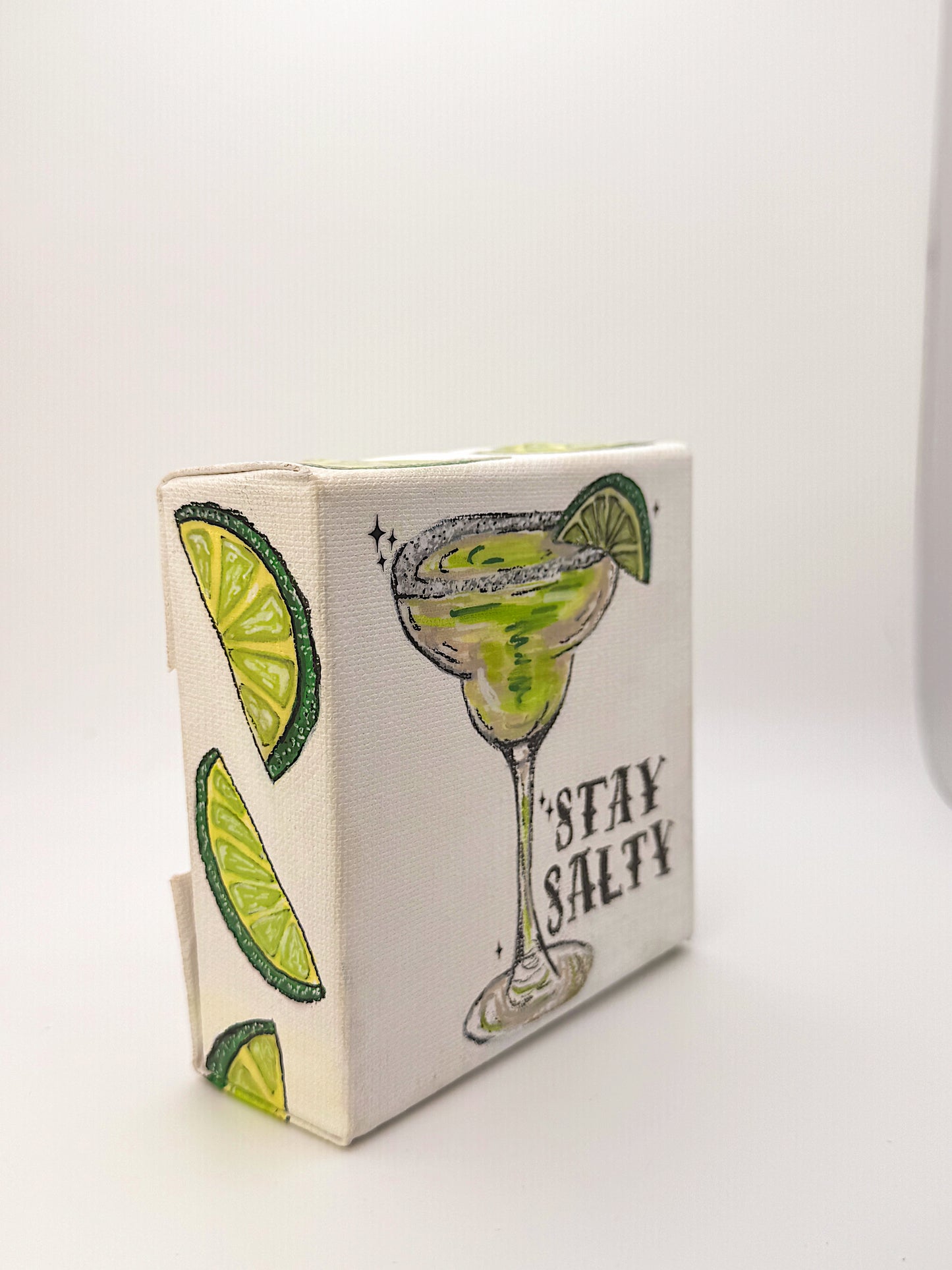Stay Salty – Mini Cocktail Canvas (4×4 Original)