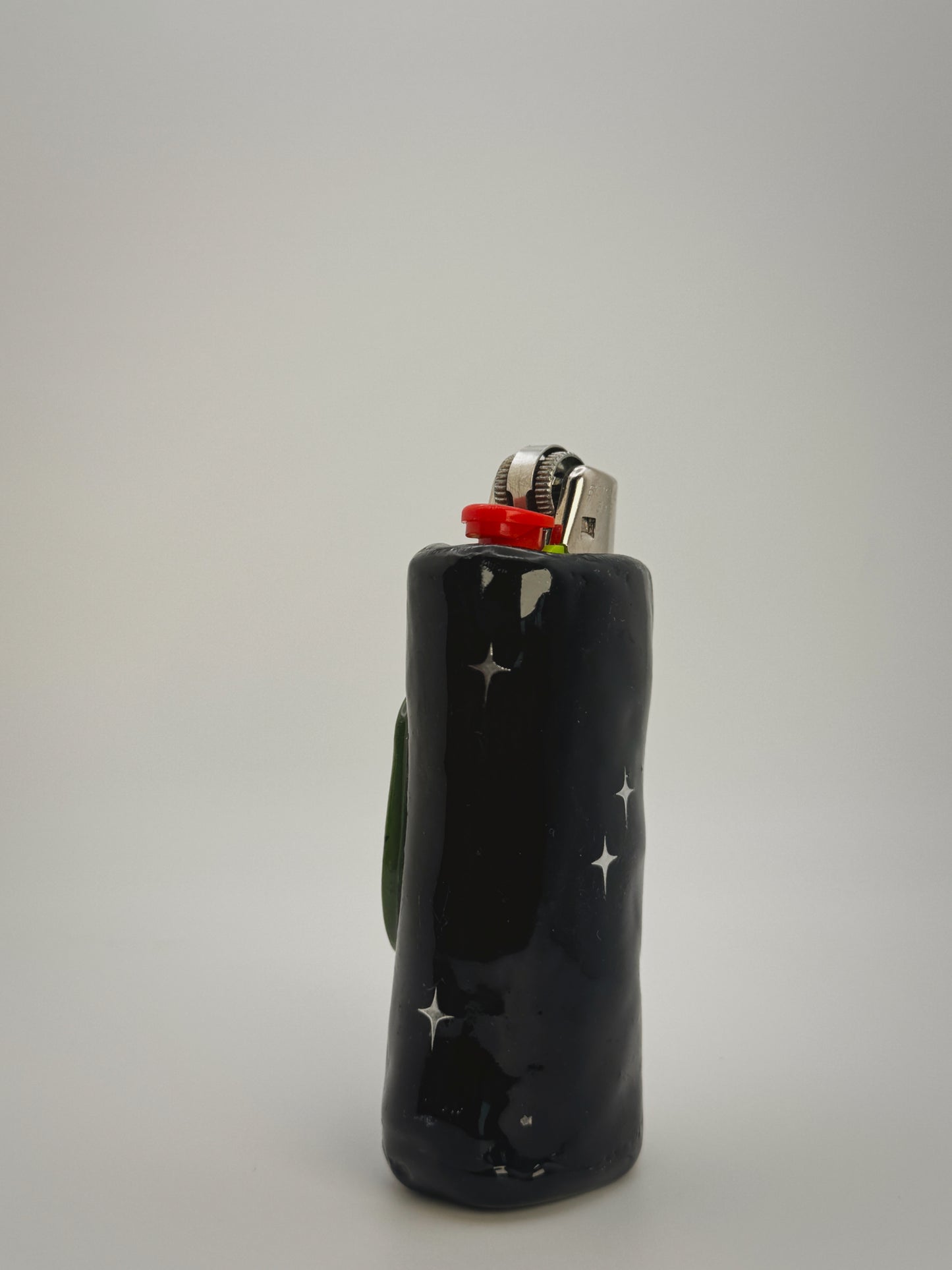 Sassy Olive Lighter Case| Fits Standard Bic | Handmade Polymer Clay Art