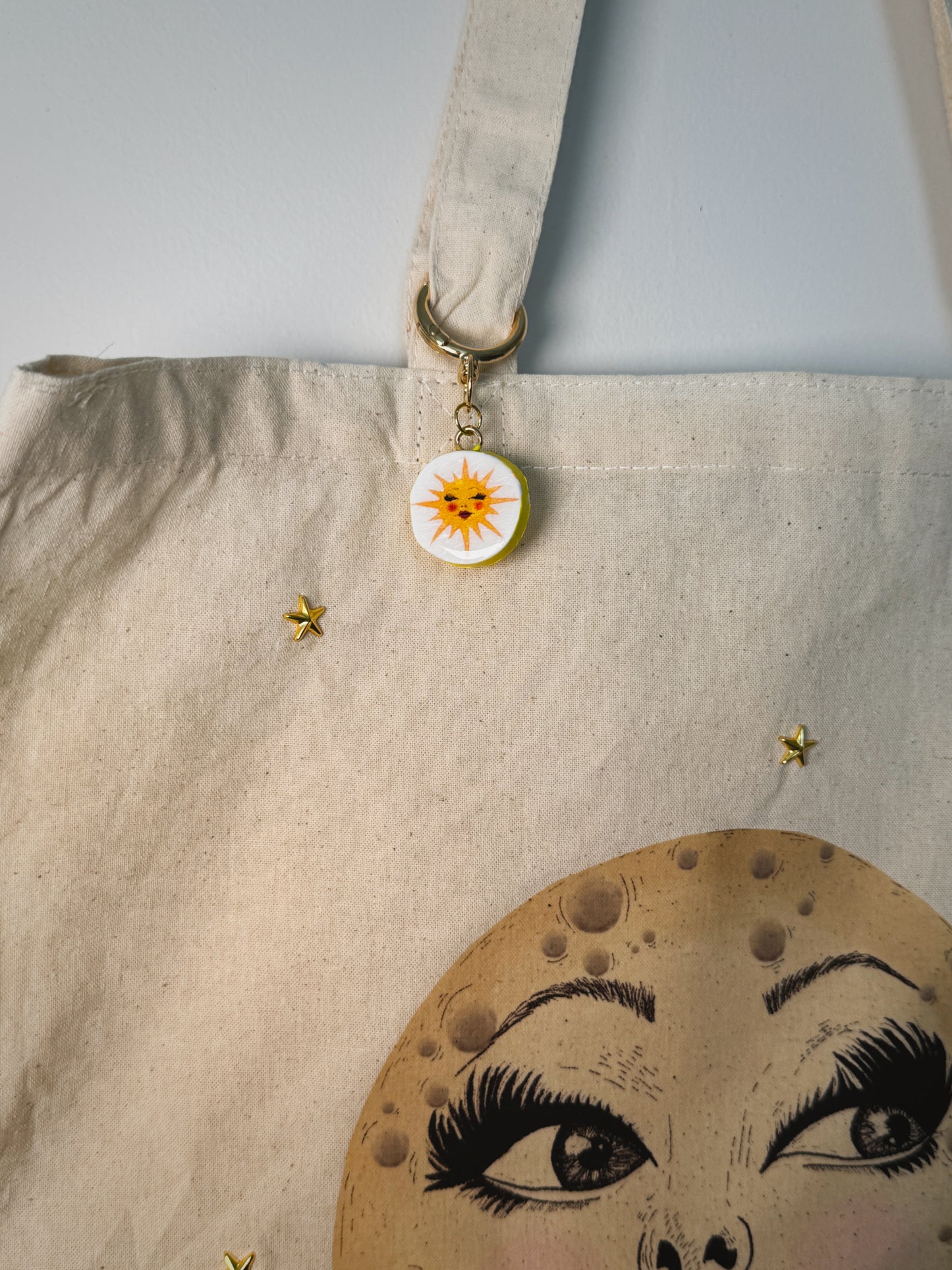 Miss Moon Hand-Pressed Tote Bag | 15x16 Natural Cotton — Luxe