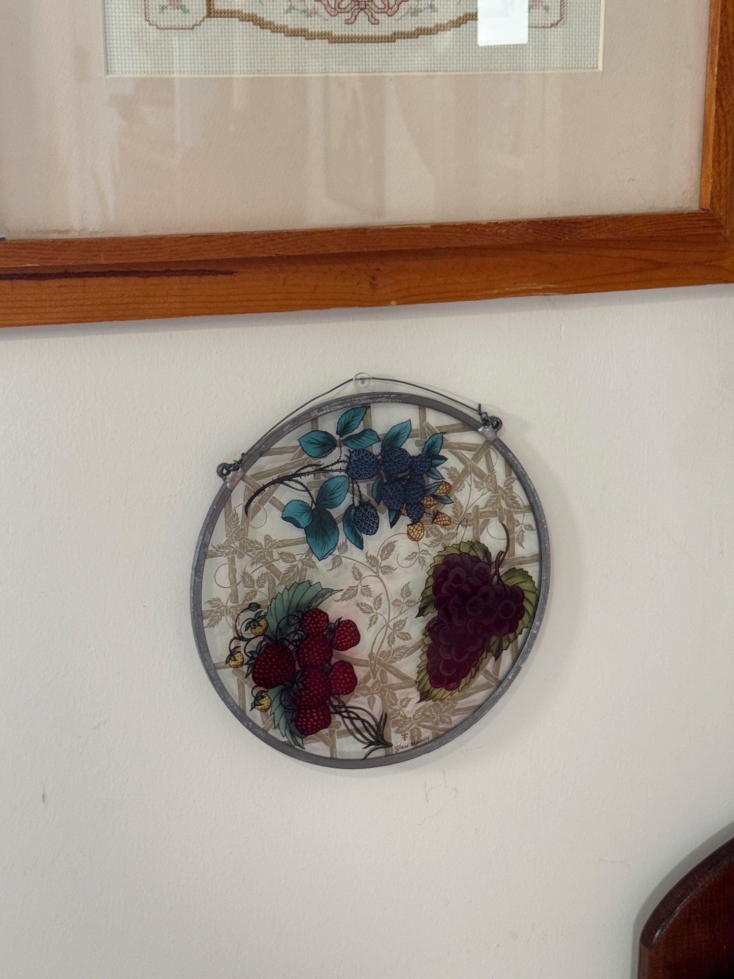 Vintage Glass Masters Fruit Sun Catcher Wall Hanging