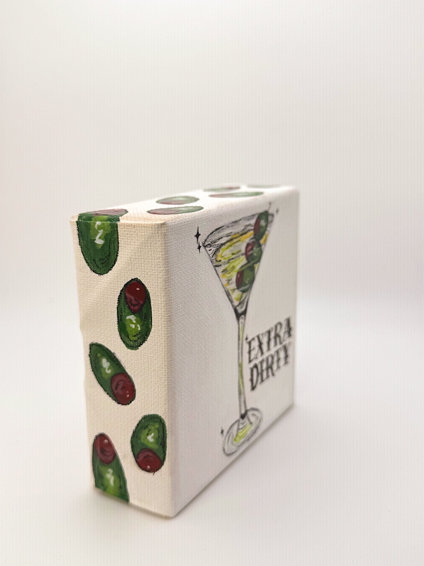 Extra Dirty – Mini Cocktail Canvas (4×4 Original)