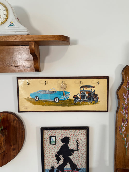 Vintage Car Key Rack – His & Hers Entryway Wall Organizer