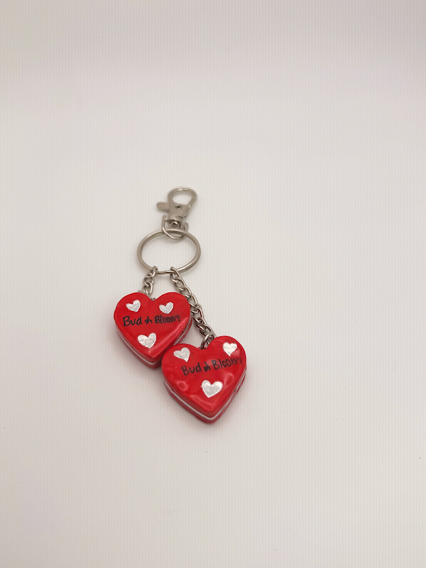 Love Sick Heart Duo Keychain — Handmade Polymer Clay Charm