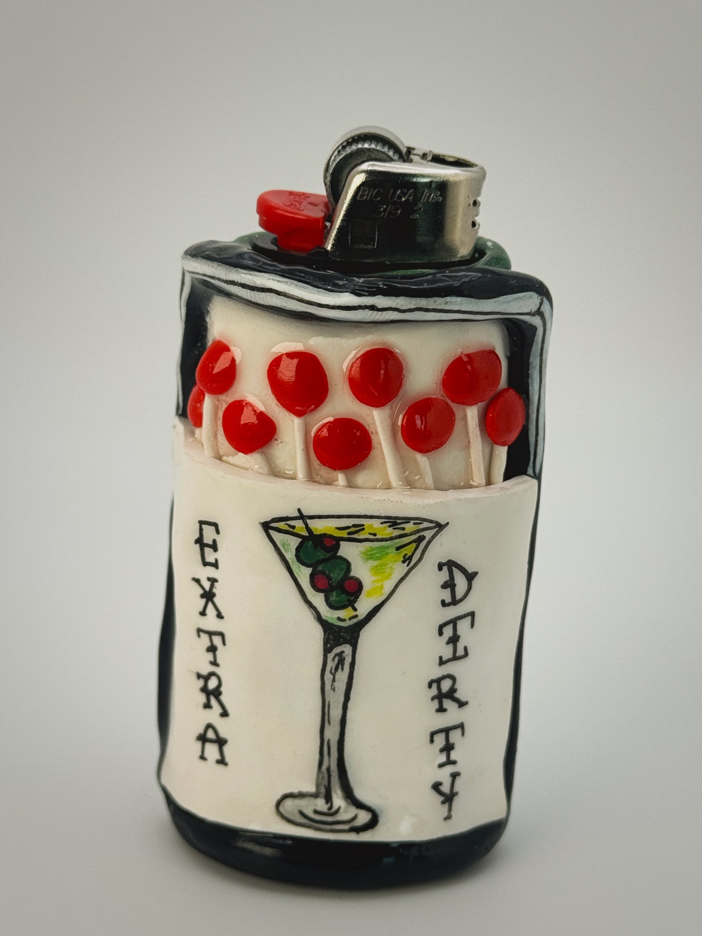 Extra Dirty Matchbox Lighter Case| Fits Standard Bic | Handmade Polymer Clay Art
