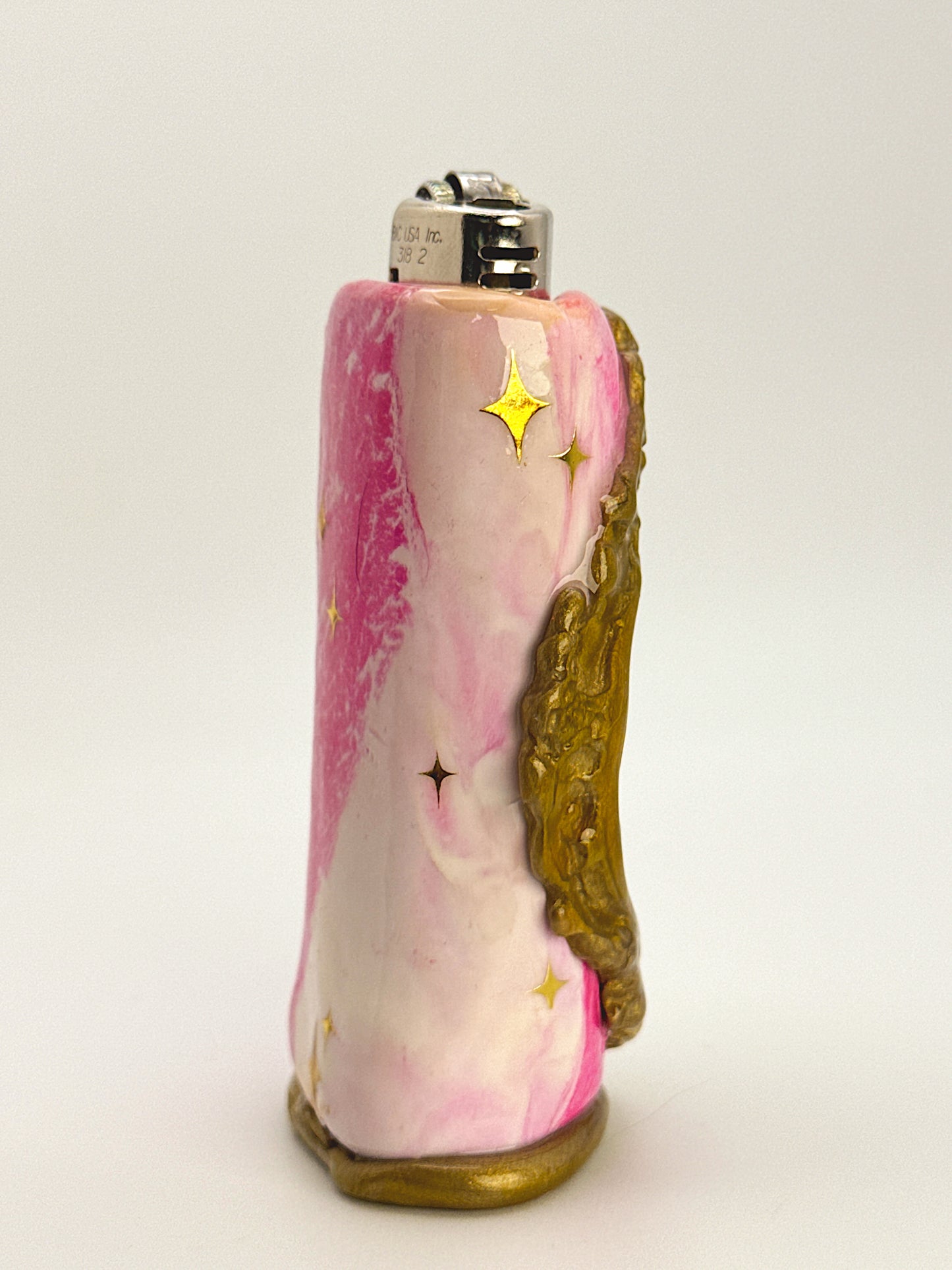 Puff Puff Pass Framed Lighter Case- Handmade From Polymer Clay