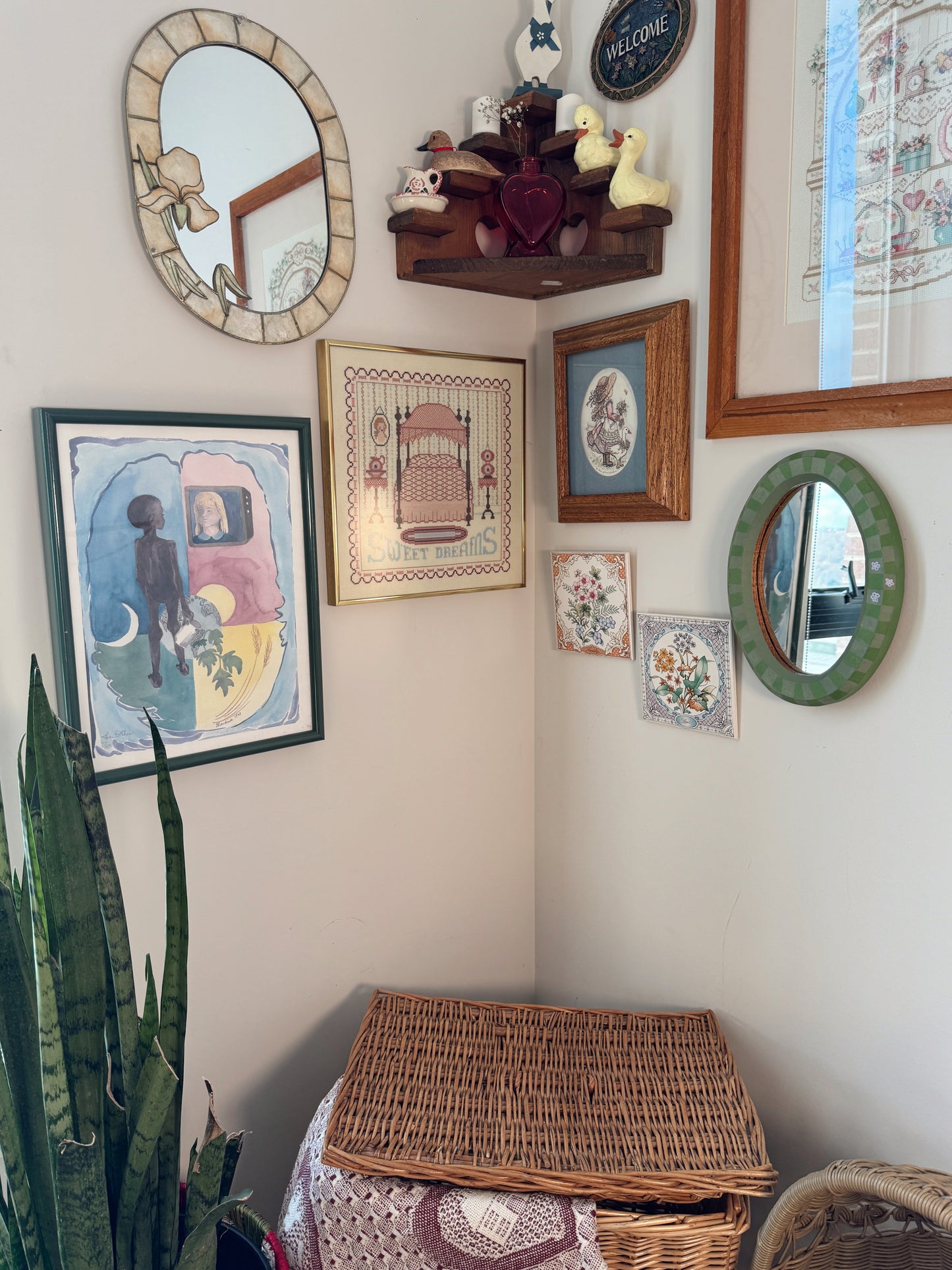 Vintage 1993 Signed Limited Edition Art Print Framed – Pauline Blondine – Surreal Figurative 12x16