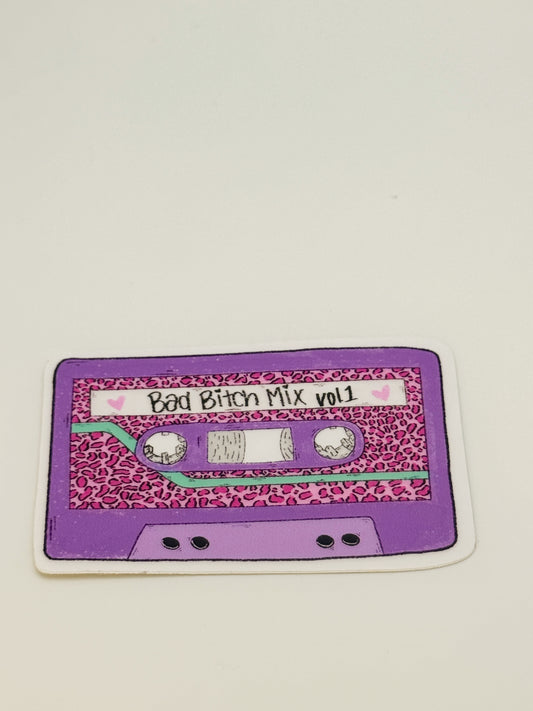 Bad Bitch Mix Sticker | 90s Cassette Vinyl Sticker
