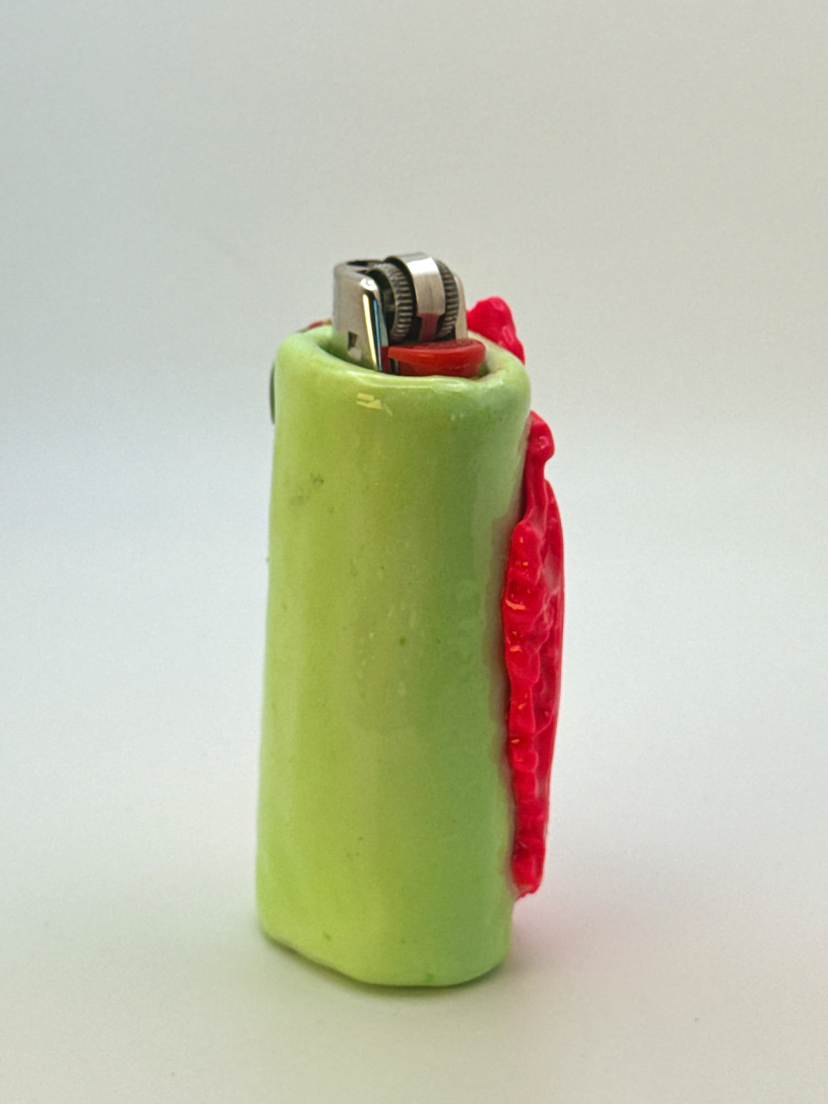 Vintage Frame Martini Kitty Case with charm| Fits Standard Bic | Handmade Polymer Clay Art