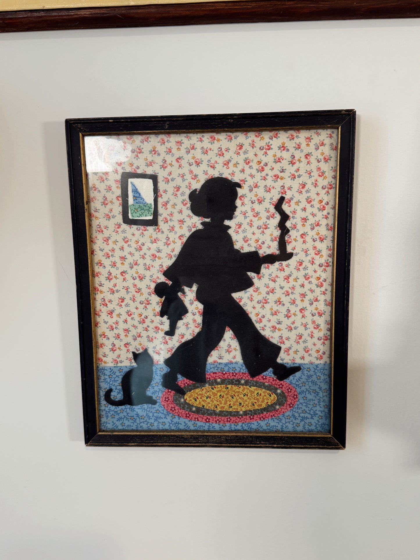 Vintage 1931 Framed Hand Cut Silhouette Folk Art – Signed & Dated