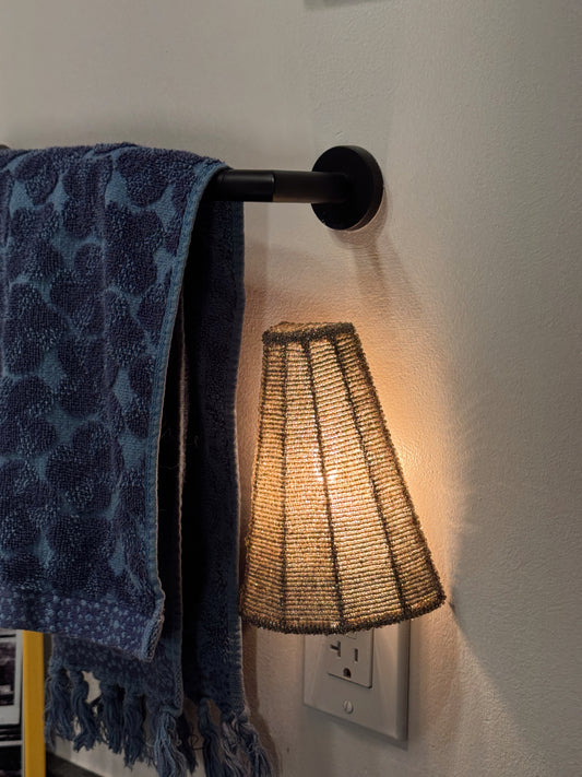 Vintage 1970s Beaded Plug-In Night Light | Retro Glam Wall Lamp | Working Decorative Accent Lighting