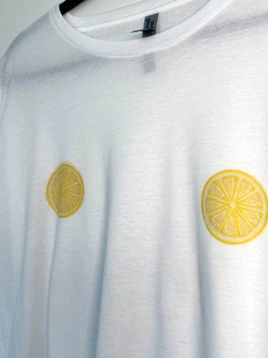 Squeeze These Cropped Tee | Graphic Crop Top (LEMON SLICE)