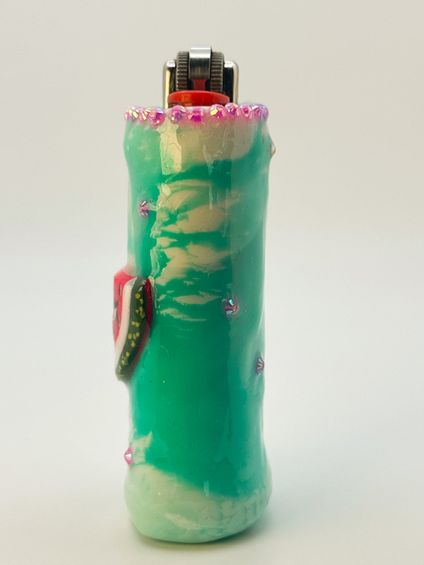 Sweet Watermelon Lighter Case| Fits Standard Bic | Handmade Polymer Clay Art