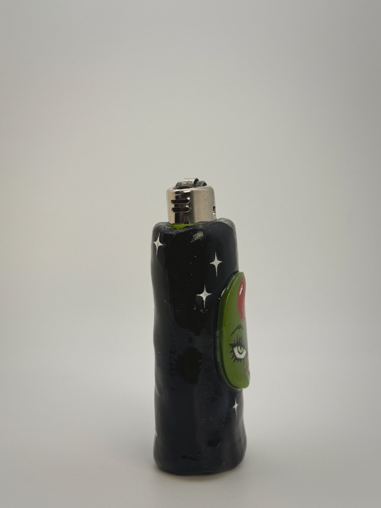 Sassy Olive Lighter Case| Fits Standard Bic | Handmade Polymer Clay Art