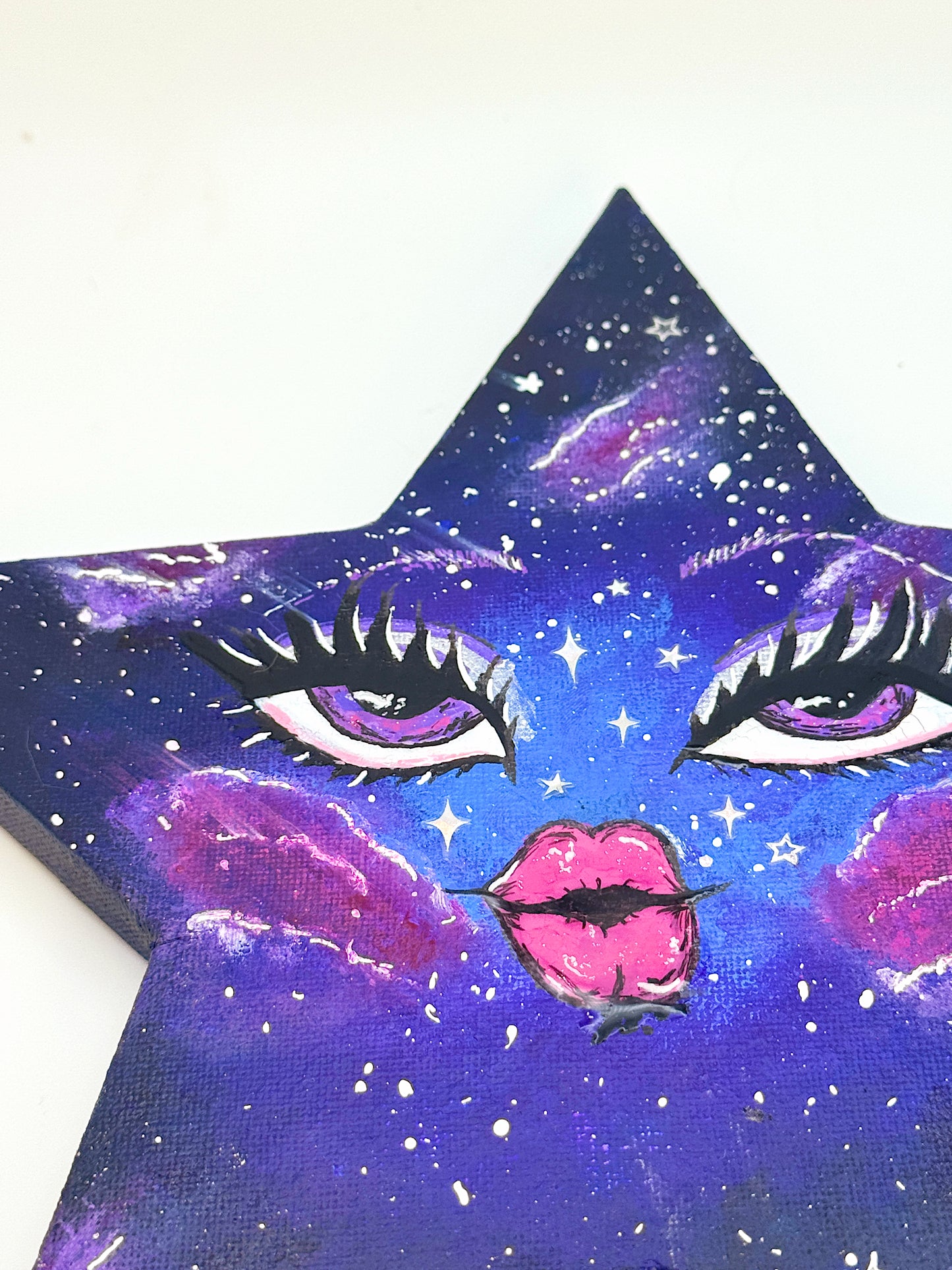 Galactic Glam Star — Original 10” Canvas Art