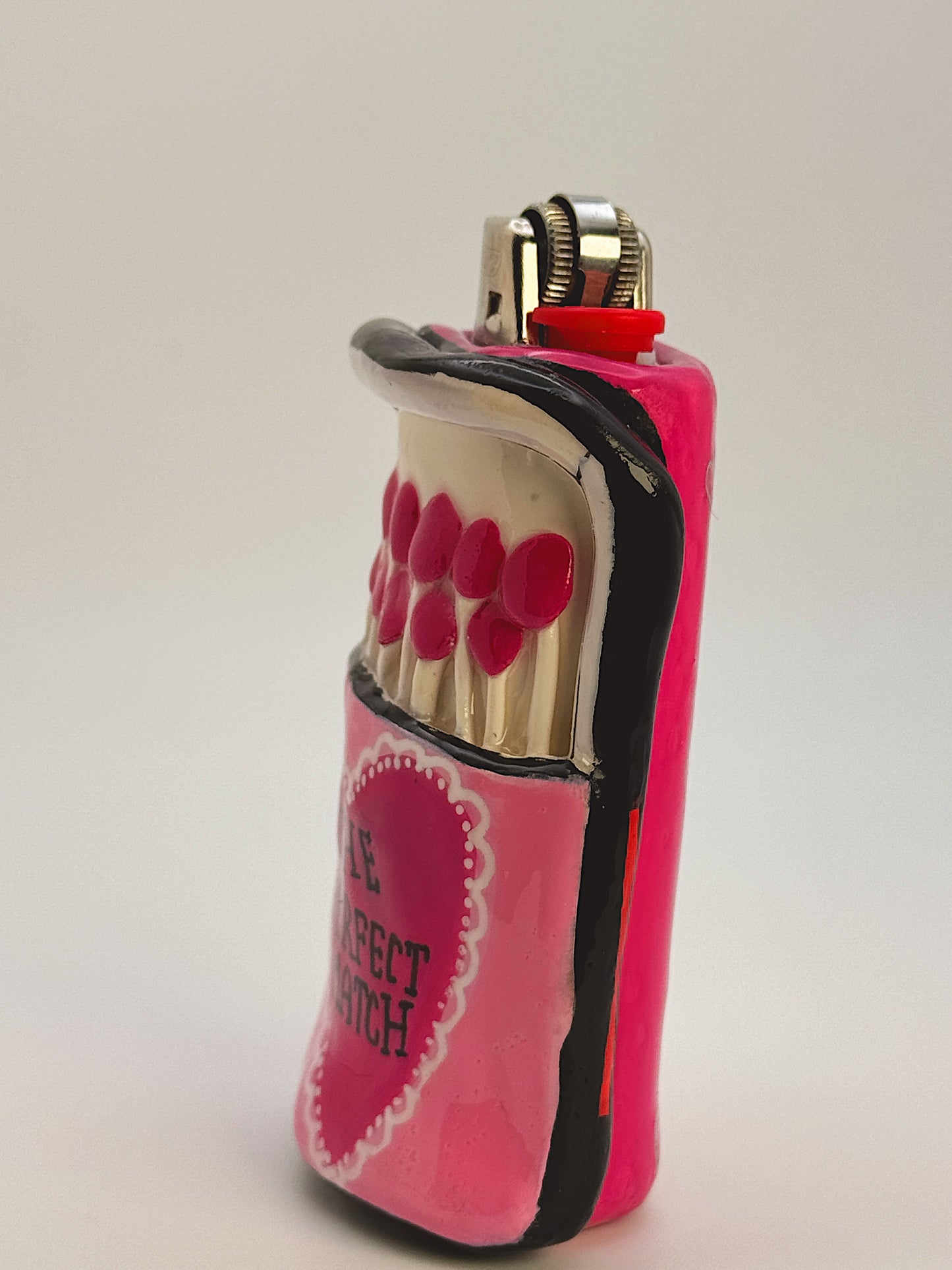 The Perfect Match Lighter Case – Handmade Matchbox-Inspired Polymer Clay Cover