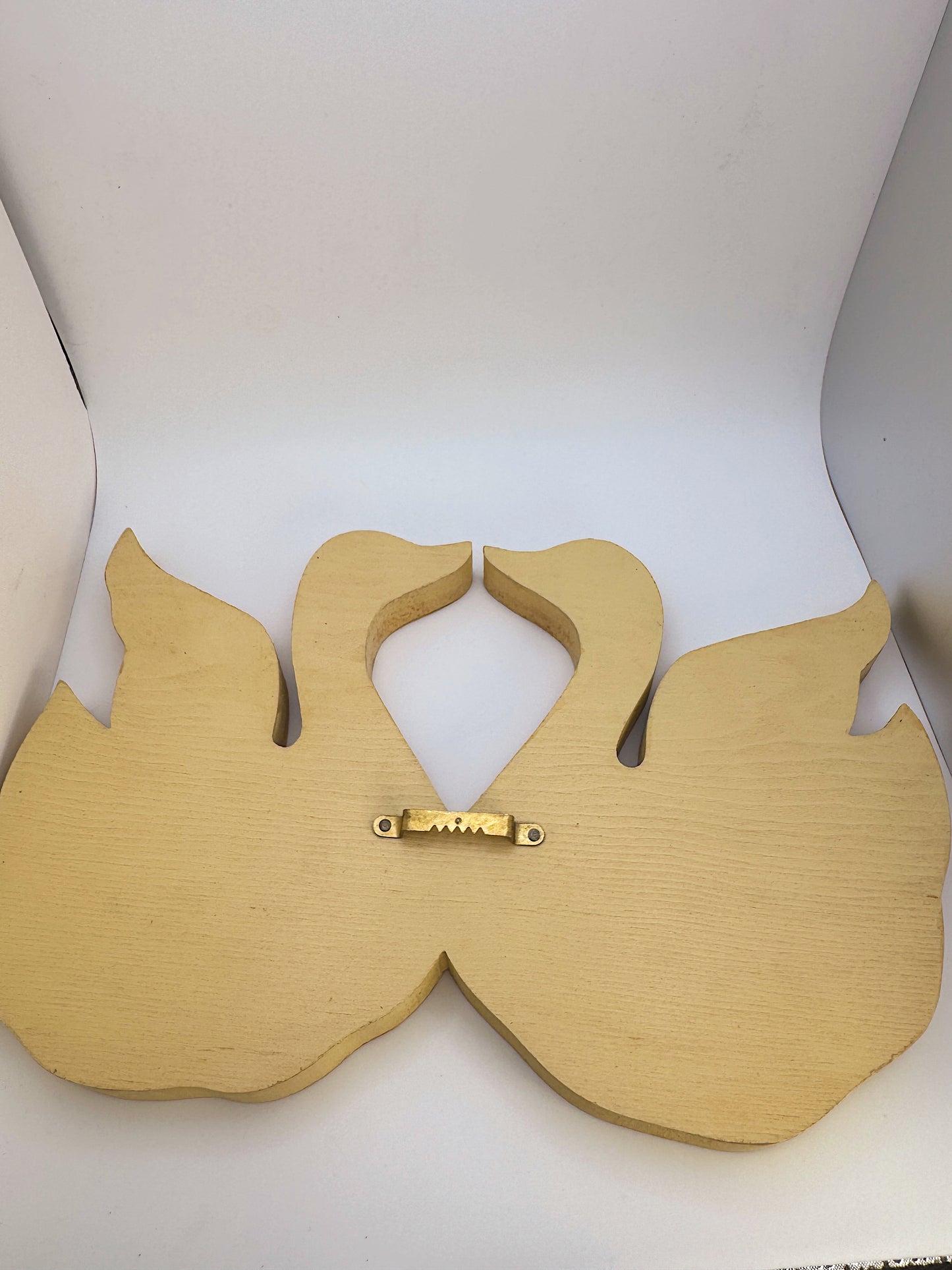 Vintage Hand-Painted Wooden Geese Wall Hanging (1987)